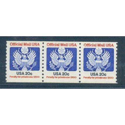 O135 20c Eagle Fine MNH S/3 Q3001