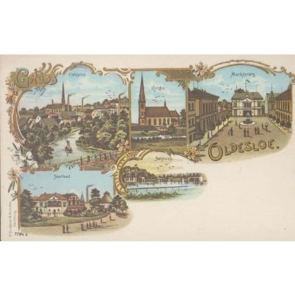 Oldesloe Soolbad Vintage German Artist Postcard