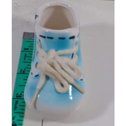 Vintage Special Issue For CWI NY Made In tawain minature blue glass tennis shoe