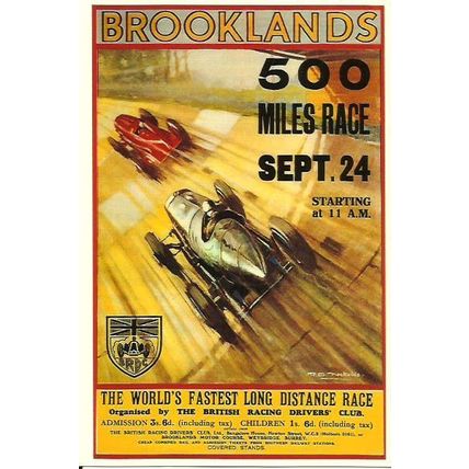 Advertising BROOKLANDS 500 MILE RACE Postcard (Mayfair BB 649)