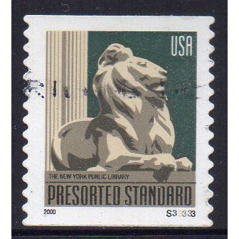 USA 2000 New York Public Library - Presorted Standard Rate Used