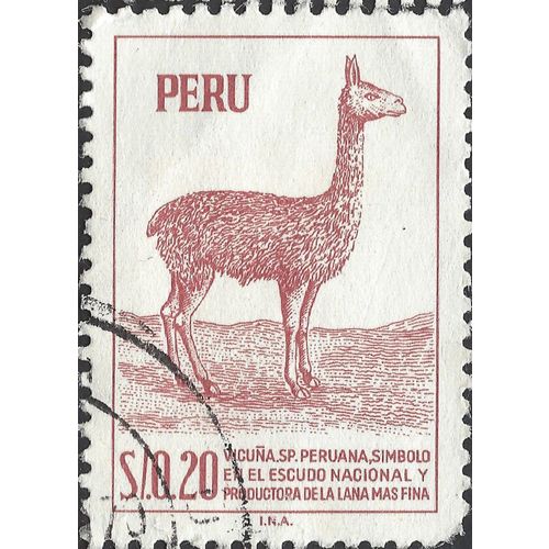 PERU, MAMMAL, Vicuña, violet 1966, $0.20, #3