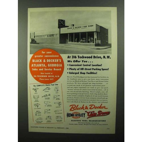 1950 Black & Decker Electric Tool Line Ad