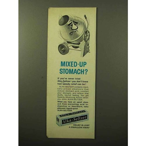 1964 Alka-Seltzer Ad - Mixed-Up Stomach