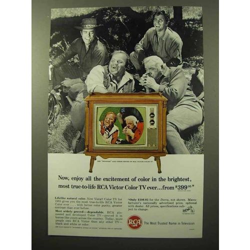 1964 RCA Vista Color TV Ad - Cast of Bonanza