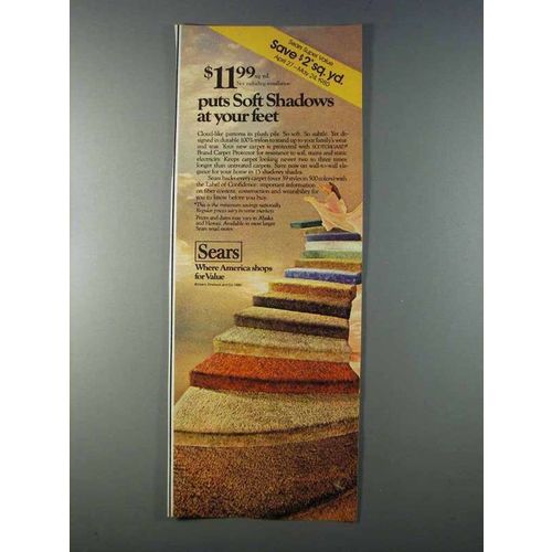 1980 Sears Soft Shadows Carpet Ad - At Feet
