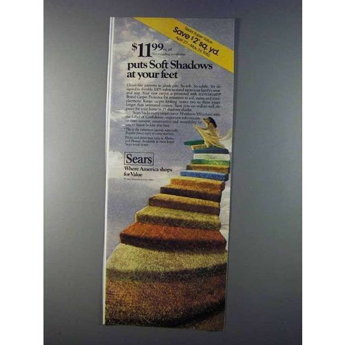 1980 Sears Soft Shadows Carpet Ad - At Your Feet