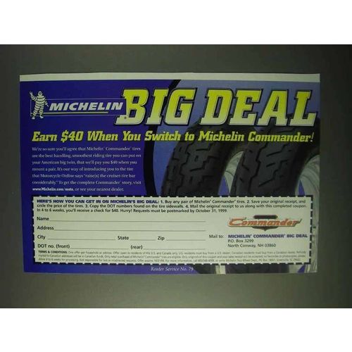 1999 Michelin Commander Tires Ad - Big Deal
