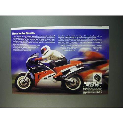 1991 Cycle #56-REMW1 Remote Control Honda C30 Motorcycle Ad