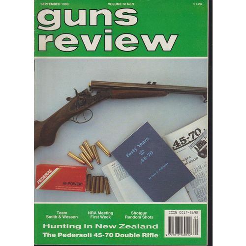 GUNS REVIEW September 1990 - Pedersoli 45-70 Double Rifle, Smith & Wesson