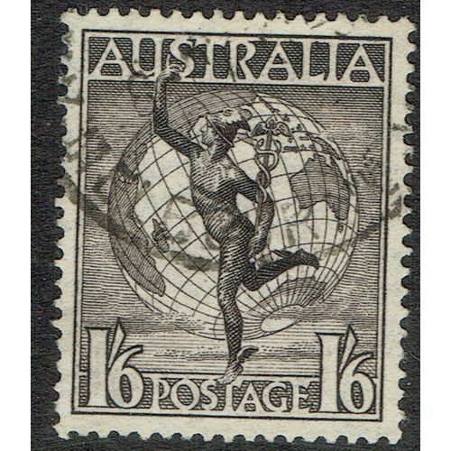 Australia 1948 Hermes 1/6d Blackish Brown SG223a FU