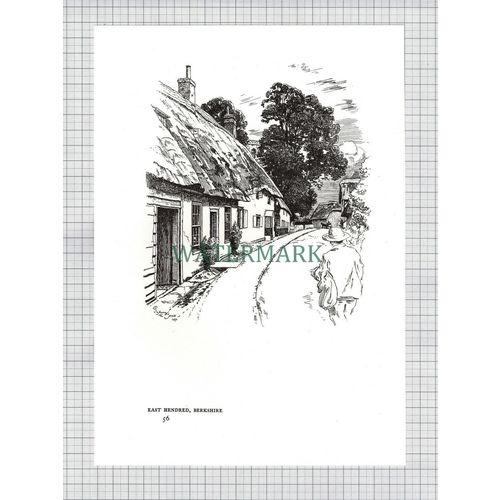(8608) East Hendred Berkshire - 1980s Print / Cutting