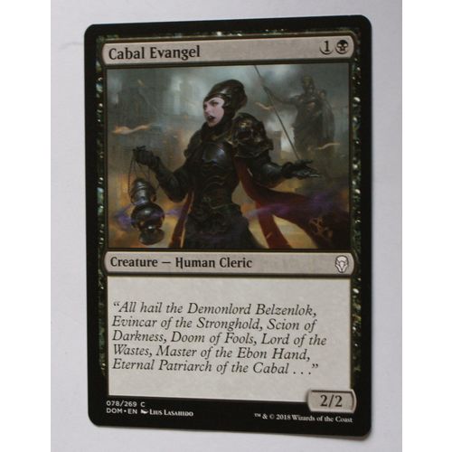 Magic the Gathering MTG CCG: Dominaria - # 78 Cabal Evangel (A) 2018 WotC