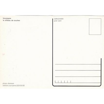 Le Chateau de couches Bourgogne France Postcard unused VGC
