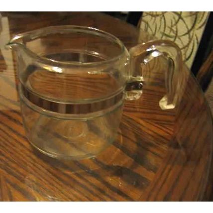 PYREX GLASS FLAMEWARE BLUE TINT 7754 B 4 CUP COFFEE POT PERCULATOR USA PARTS