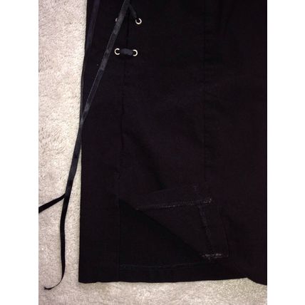 Charlotte Russe Black Mini Skirt Women's Size XS Laced on one Side See Photos