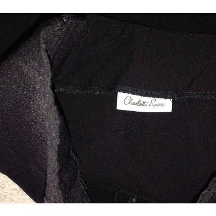 Charlotte Russe Black Mini Skirt Women's Size XS Laced on one Side See Photos