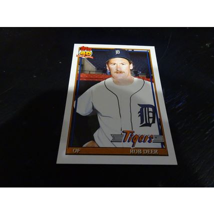 1991 Topps Traded Card # 030T Rob Deer Near Mint (7) Detroit Tigers