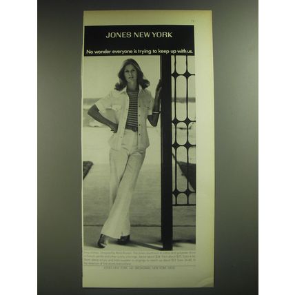 1974 Jones New York Rena Rowan Resort Suit Ad - No wonder everyone is trying