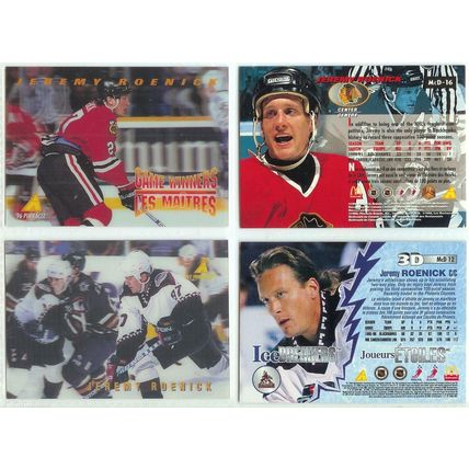 Jeremy Roenick 2x Pinnacle McDonalds Canada Cards 95/96/97