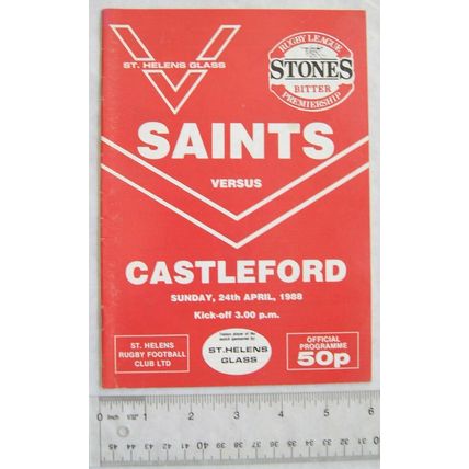 1988 programme St. Helens v. Castleford 24/4