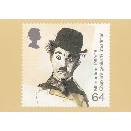 Charlie Chaplin Royal Mail PHQ Postage Stamp Limited Postcard