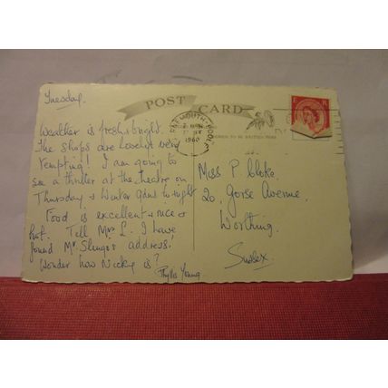THE EAST ZIG-ZAG PATH, BOURNEMOUTH, Dorset used postcard 1960 pm =