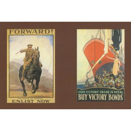 Buy Victory Bonds Enlist Now WW1 Canada War Museum Postcard