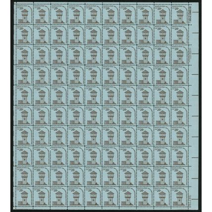 Fort Nisqually Complete Sheet of One Hundred 28 Cent Stamps Scott 1604