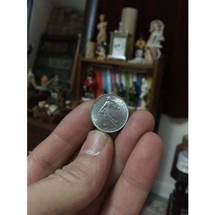 France 1961 1 French Franc AUNC Nickel Coin KM# 925.1
