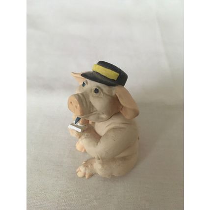 Pigtails Pig Vintage 1992 HSC Holland Studio Crafts Traffic Warden Collectable