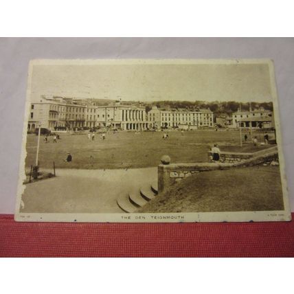 THE DEN, TEIGNMOUTH, DEVON vintage used postcard 1948 postmark =