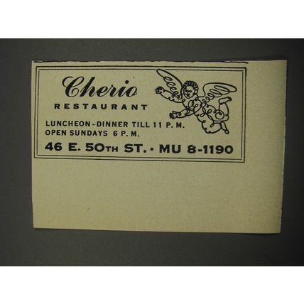 1955 Cherio Restaurant Advertisement