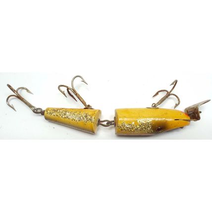 Vintage Large Unknown Lure Glass Eye 6.5" All Patina Left On Zero Cleaning