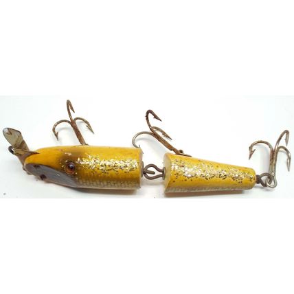 Vintage Large Unknown Lure Glass Eye 6.5" All Patina Left On Zero Cleaning