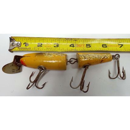 Vintage Large Unknown Lure Glass Eye 6.5" All Patina Left On Zero Cleaning