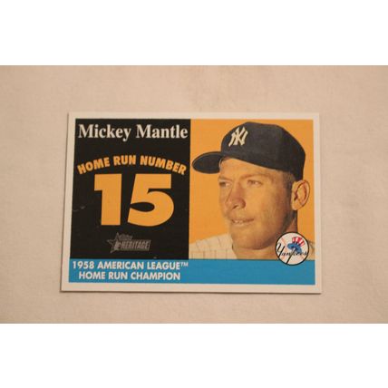 Mickey Mantle 2007 Topps Hertitage 1958 AMERICAN LEAGUE HOME RUN CHAMPION #15