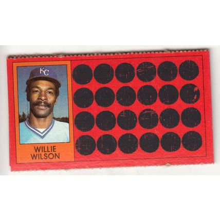 1981 Topps Scratch-Off Willie Wilson #20 baseball card –Scratchoff