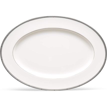 Noritake Rochelle Platinum 16-Inch Oval Platter-NEW-SEALED-FAST SHIPPING