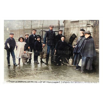 ptc5367 - Lincs - Collecting Water, 1905 Typhoid Outbreak, Lincoln - print 6x4