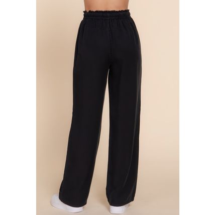 Elastic Waist Tencel Long Pants