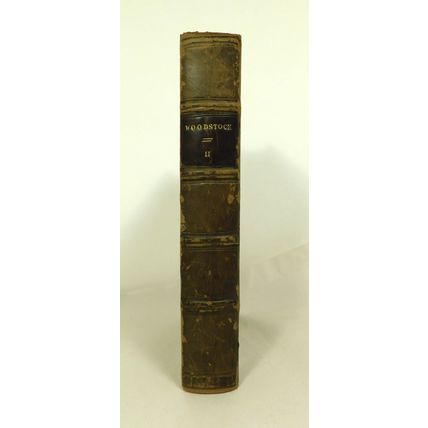 Antique Leather Book Walter Scott Waverley Woodstock 1832 Vol 1 Waverley XL