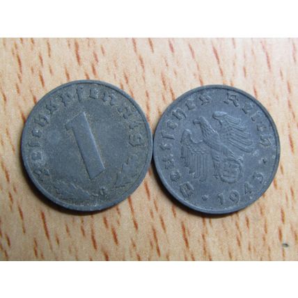1943g 1 Pfennig Germany Third Reich Coin
