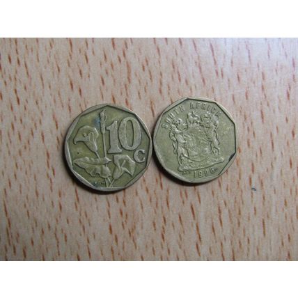 South Africa 1996 10 Cents Coin