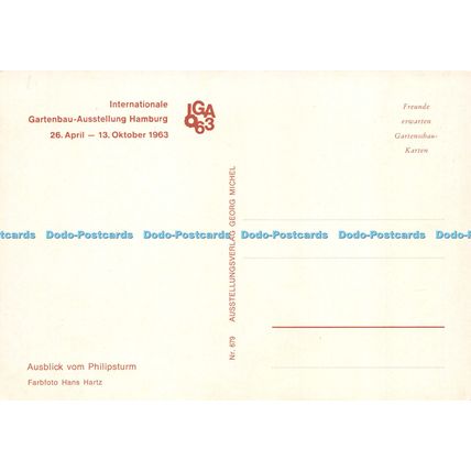 D026221 Internationale. Gartenbau. Ausstellung Hamburg. 1963. Ausblick vom Phili