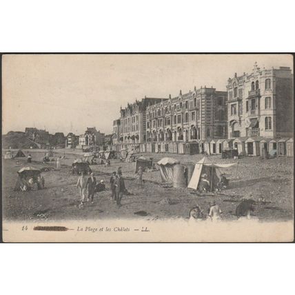 La Plage et les Châlets, Wimereux, 1918 - Lévy CPA LL14