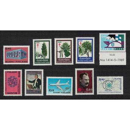 Finland Aviation Forest Tuberculosis Composer Year 1969 Collection 1969 MNH