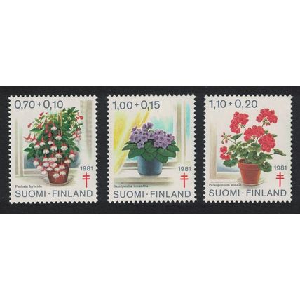 Finland Flowers Potted Plants 3v 1981 MNH SG#997-999