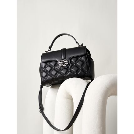 Genuine Leather Women Shoulder Handbags Leather Tote Bag Black