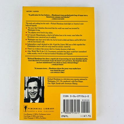 Richard Shenkman - Legends, Lies & Cherished Myths of American History Paperback